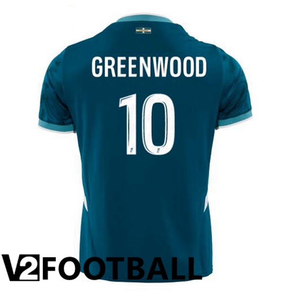 Marseille OM (GREENWOOD 10) Away Soccer Shirt Blue 2024/2025