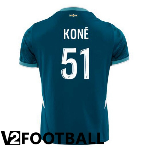 Marseille OM (KONÉ 51) Away Soccer Shirt Blue 2024/2025