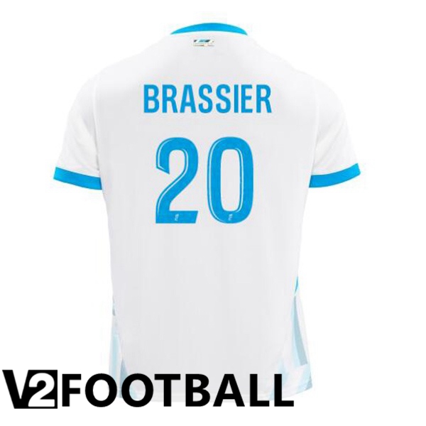 Marseille OM (BRASSIER 20) Home Soccer Shirt White 2024/2025