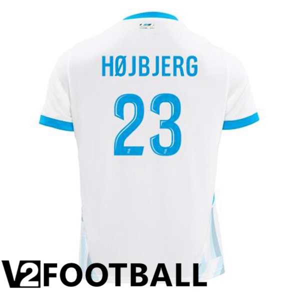 Marseille OM (HØJBJERG 23) Home Soccer Shirt White 2024/2025