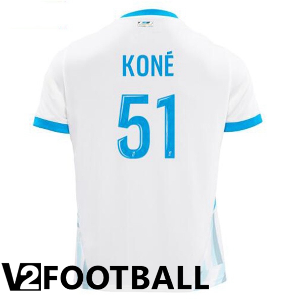 Marseille OM (KONÉ 51) Home Soccer Shirt White 2024/2025