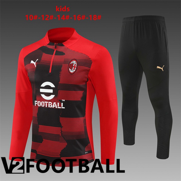 AC Milan Kids kit Training Tracksuit Red 2024/2025