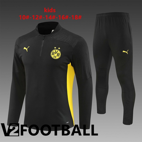 Dortmund BVB Kids kit Training Tracksuit Black 2024/2025