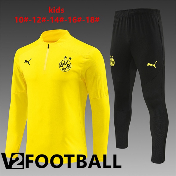 Dortmund BVB Kids kit Training Tracksuit Yellow 2024/2025