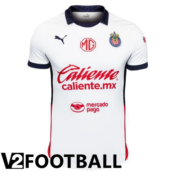 CD Guadalajara Away Soccer Shirt White 2024/2025