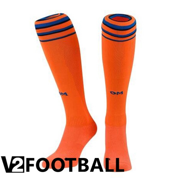 Marseille OM Third Soccer Socks Orange 2024/2025