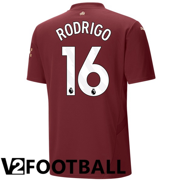 Manchester City (Rodrigo 16) Third Soccer Shirt Brown 2024/2025