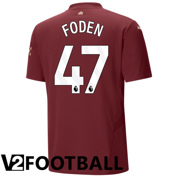 Manchester City (Phil Foden 47) Third Soccer Shirt Brown 2024/2025