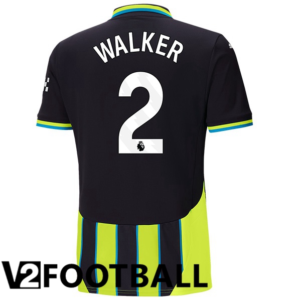 Manchester City (Kyle Walker 2) Away Soccer Shirt Green Black 2024/2025