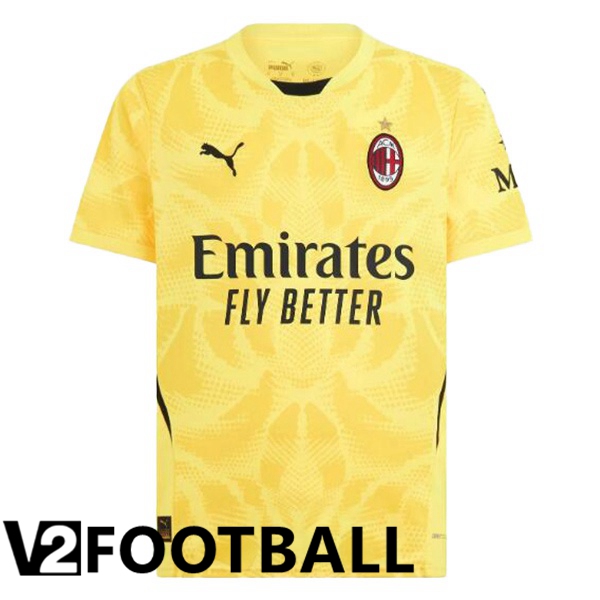 AC Milan Goalkeeper Soccer Shirt Yellow 2024/2025