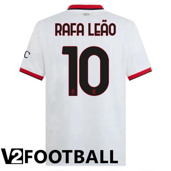 AC Milan (Rafa Leão 10) Away Soccer Shirt White 2024/2025