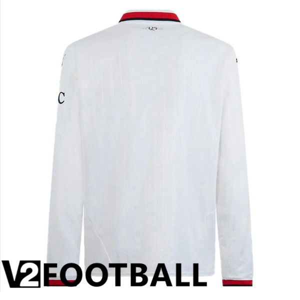 AC Milan Away Soccer Shirt Long sleeve White 2024/2025