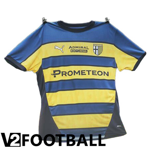 Parma Calcio Away Soccer Shirt Yellow Blue 2024/2025