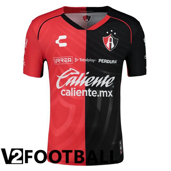 Atlas FC Home Soccer Shirt Black Red 2024/2025