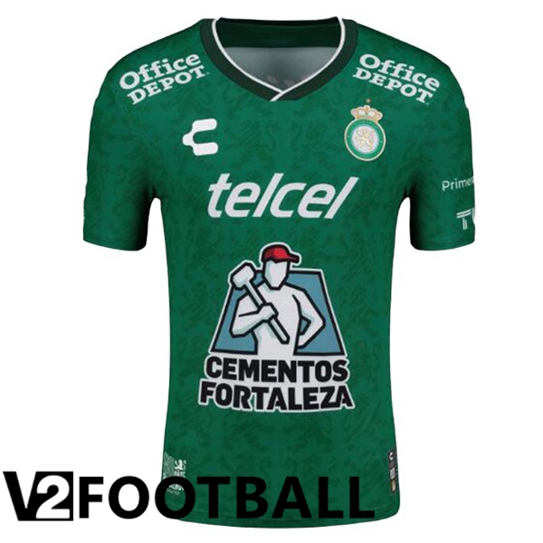 Club Leon Home Soccer Shirt Green 2024/2025