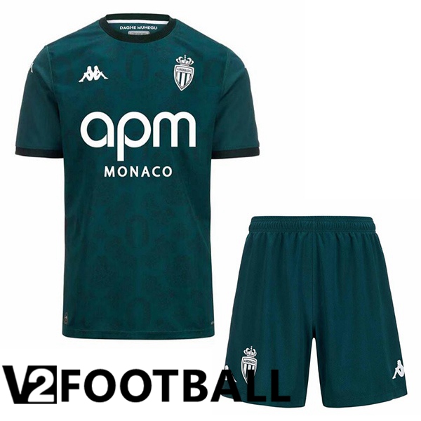 AS Monaco Kids Away Soccer Shirt Green 2024/2025