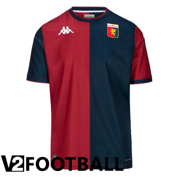 Genoa CFC Home Soccer Shirt Red Blue 2024/2025