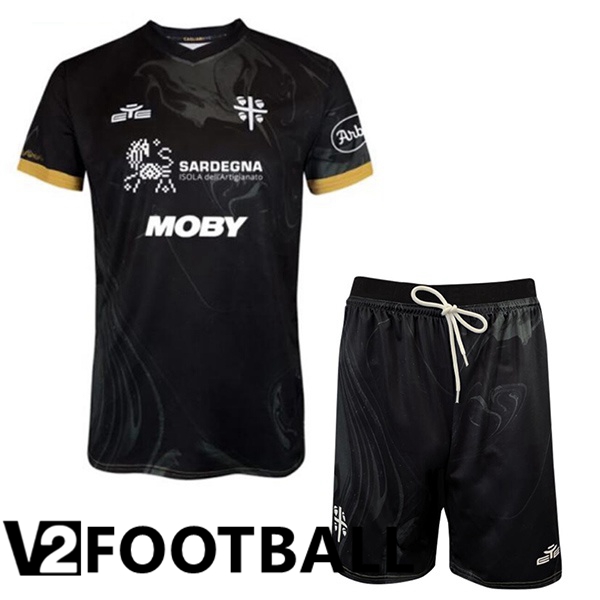 Cagliari Calcio Kids Third Soccer Shirt Black 2024/2025