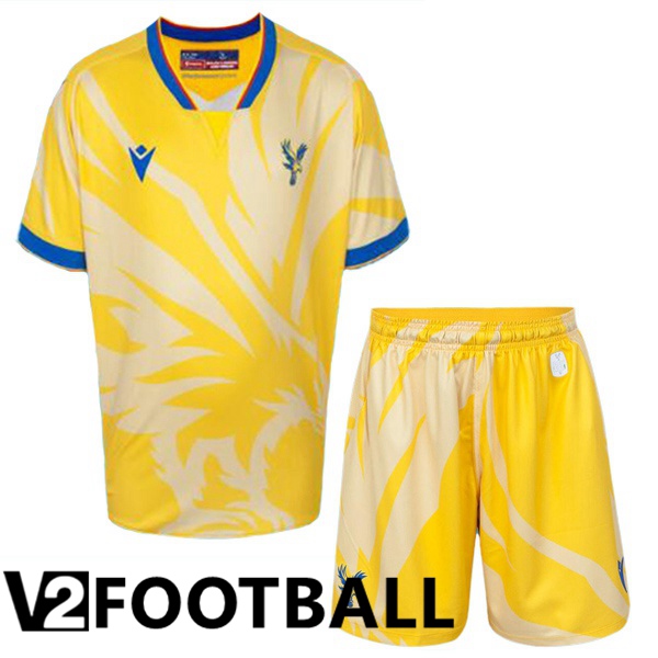 Crystal Palace Kids Away Soccer Shirt Yellow 2024/2025