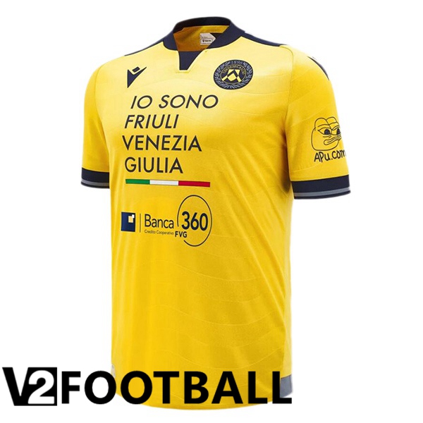 Udinese Calcio Away Soccer Shirt Yellow 2024/2025