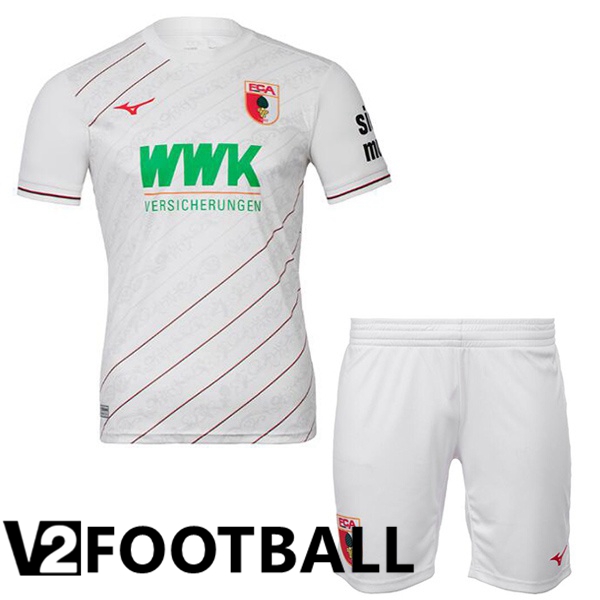 FC Augsburg Kids Home Soccer Shirt White 2024/2025