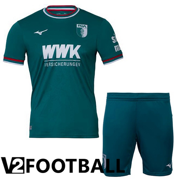 FC Augsburg Kids Away Soccer Shirt Green 2024/2025