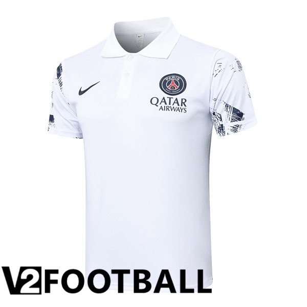 Paris PSG Soccer Polo White 2024/2025