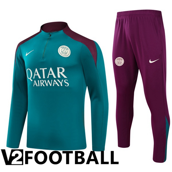 Paris PSG kit Training Tracksuit Green 2024/2025