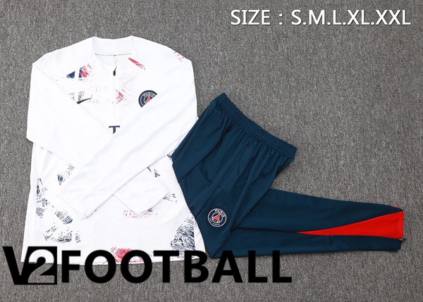 Paris PSG kit Training Tracksuit White 2024/2025