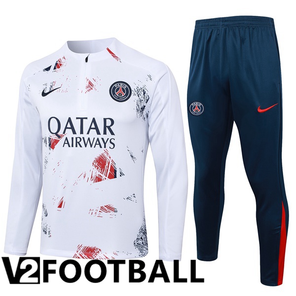 Paris PSG kit Training Tracksuit White 2024/2025