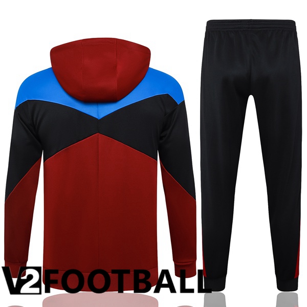 FC Barcelona Training Tracksuit Sweatshirt Hoodie Red 2024/2025