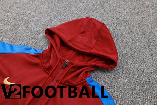 FC Barcelona Training Tracksuit Sweatshirt Hoodie Red 2024/2025