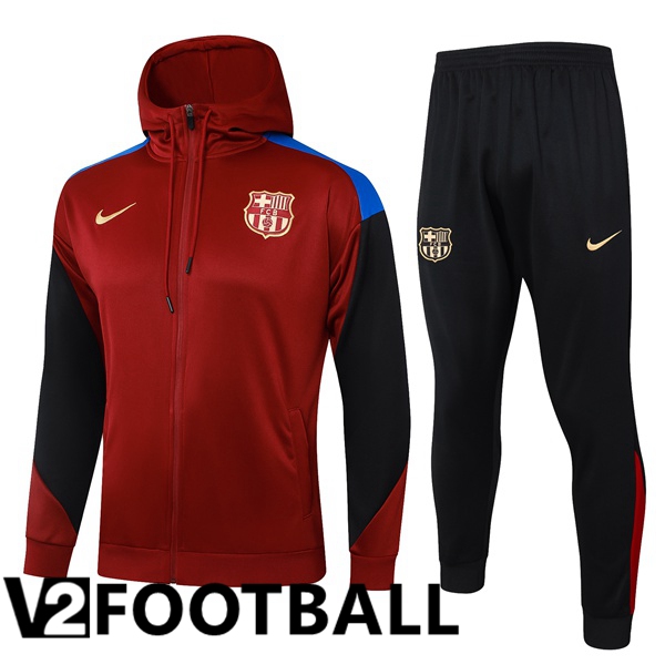 FC Barcelona Training Tracksuit Sweatshirt Hoodie Red 2024/2025