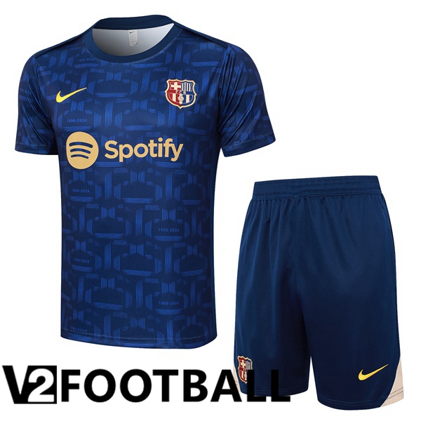 FC Barcelona kit Training T Shirt + Shorts Blue Royal 2024/2025