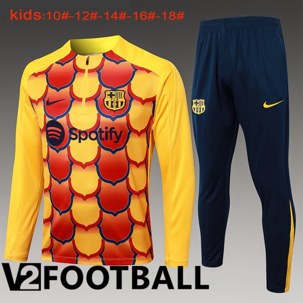 FC Barcelona Kids kit Training Tracksuit Yellow 2024/2025