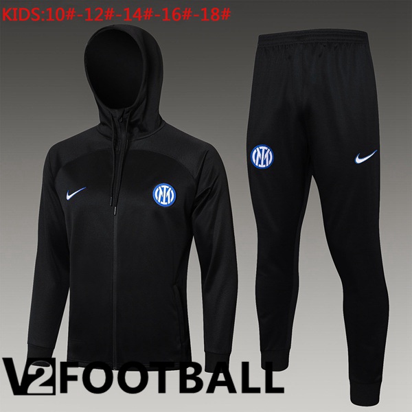 Inter Milan Kids Training Tracksuit Hoodie Black2024/2025