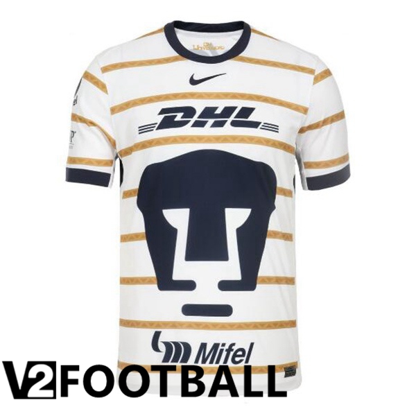 Pumas UNAM Home Soccer Shirt White 2024/2025