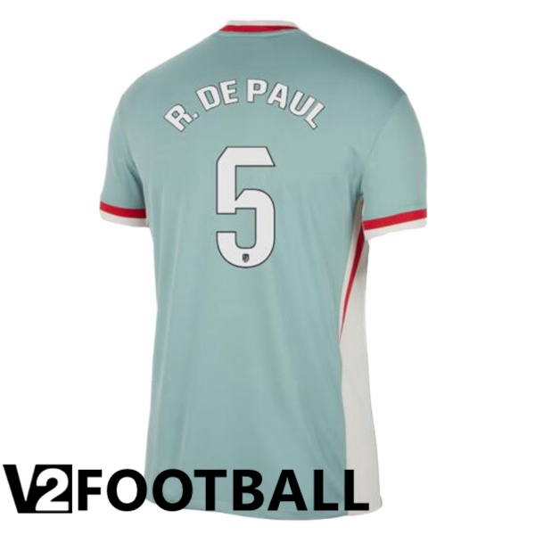 Atletico Madrid (R. DE PAUL 5) Away Soccer Shirt Green 2024/2025