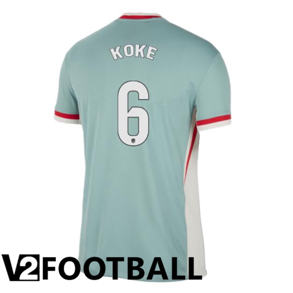 Atletico Madrid (KOKE 6) Away Soccer Shirt Green 2024/2025