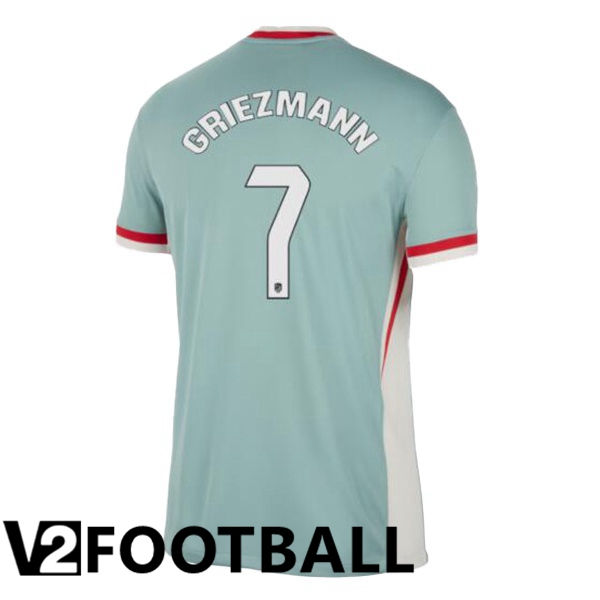 Atletico Madrid (GRIEZMANN 7) Away Soccer Shirt Green 2024/2025