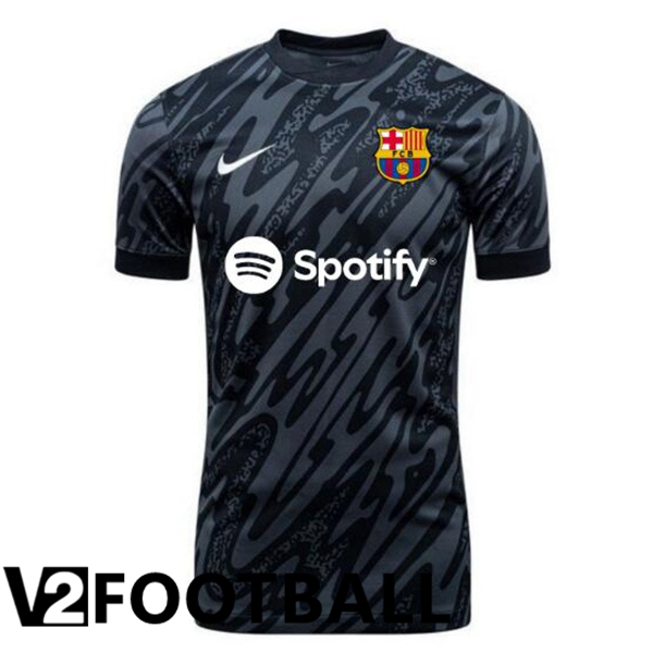 FC Barcelona Goalkeeper Soccer Shirt Spotify Black 2024/2025