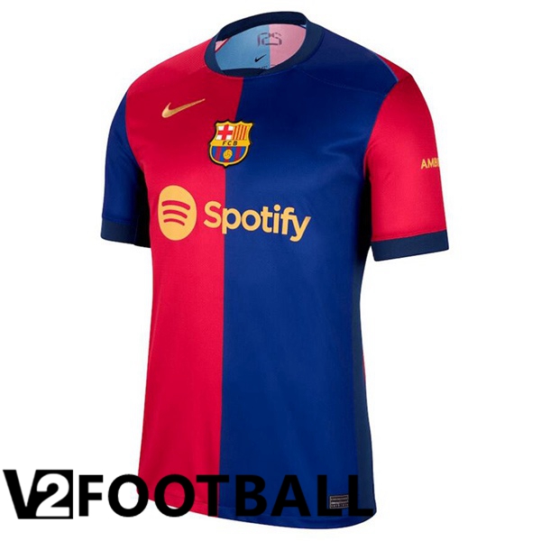 FC Barcelona Home Soccer Shirt Spotify Blue Red 2024/2025