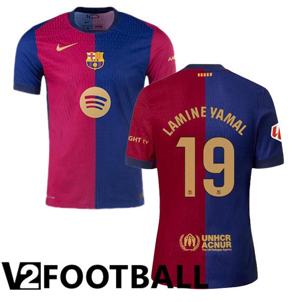 FC Barcelona (LAMINE YAMAL 19) Home Soccer Shirt Blue Red 2024/2025