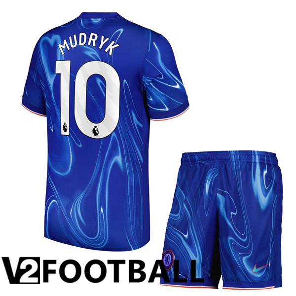 FC Chelsea (Mudryk 10) Kids Home Soccer Shirt Blue 2024/2025