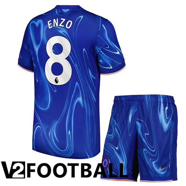 FC Chelsea (Enzo 8) Kids Home Soccer Shirt Blue 2024/2025