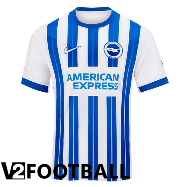 FC Brighton Home Soccer Shirt Blue White 2024/2025