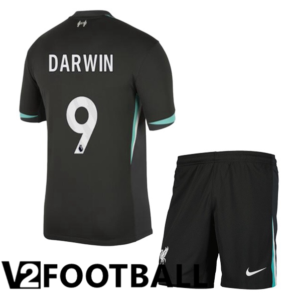 FC Liverpool (DARWIN 9) Kids Away Soccer Shirt Black 2024/2025