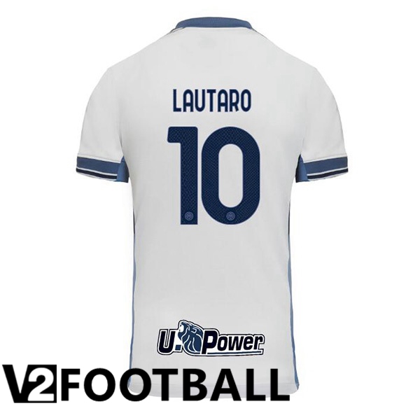 Inter Milan (LAUTARO 10) Away Soccer Shirt White 2024/2025