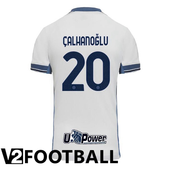 Inter Milan (ÇALHANOĞLU 20) Away Soccer Shirt White 2024/2025