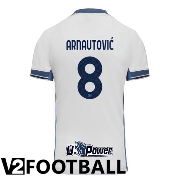 Inter Milan (ARNAUTOVIĆ 8) Away Soccer Shirt White 2024/2025